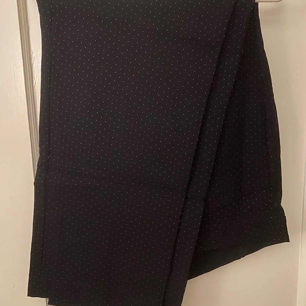 Straight Leg Black pants with small white dots NWT